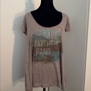 Long loose fitting DMB neutral colors t shirt Works with jeans,shorts & leggings